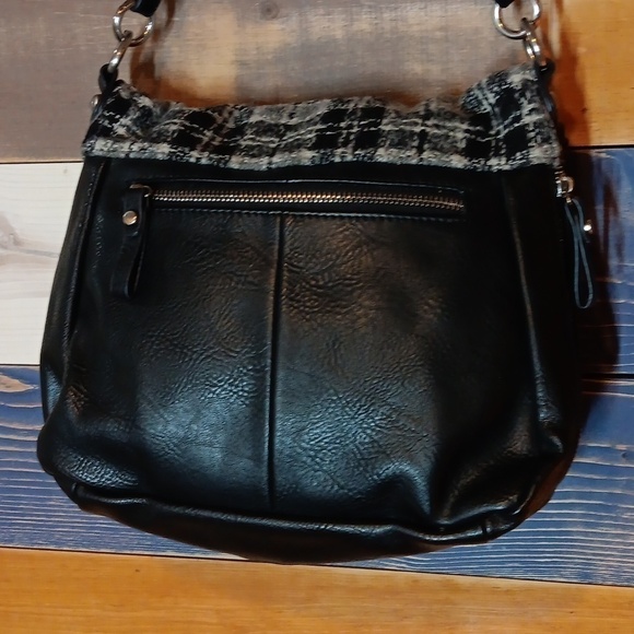Coco + Carmen Leather and Houndstooth Handbag black and white - Picture 6 of 10